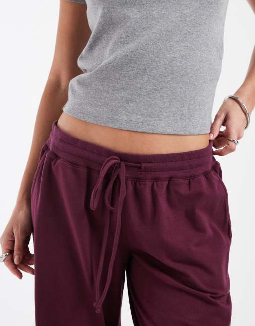 Hollister mysiga vida byxor i burgundy, 3 av 5