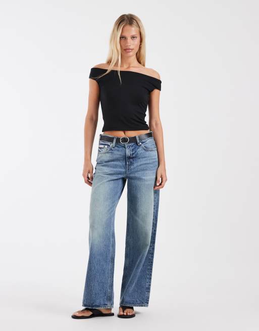 Hollister nahtloses Off-Shoulder-Oberteil in Schwarz, 2 von 4