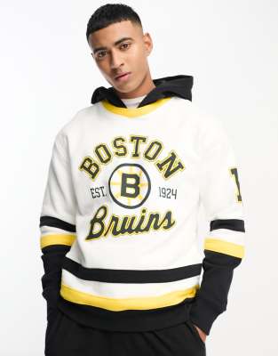 Hollister NHL Boston Bruins hockey hoodie in white/black