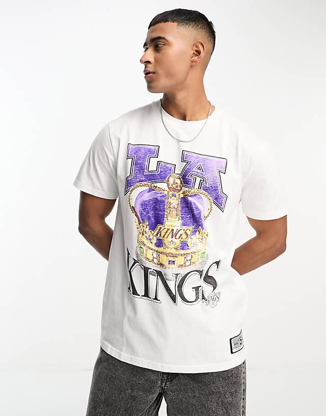 Hollister - nhl la kings hockey print t-shirt in white
