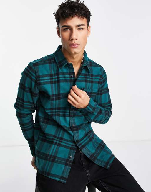 Hollister – Niebieska flanelowa koszula w kratę