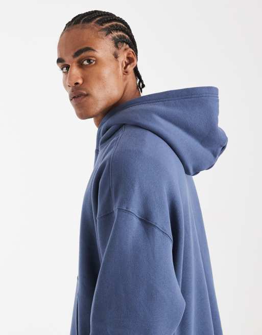 Hollister – Niebieska sprana bluza z kapturem i logo, 4 z 5
