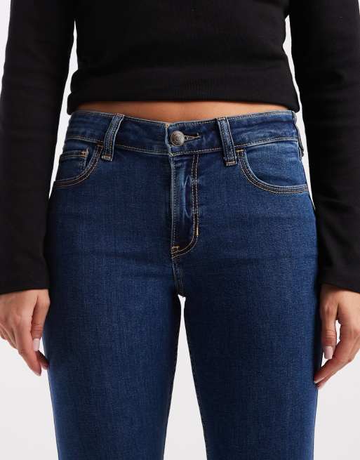 Hollister – Niebieskie sprane jeansy ze średnim stanem, 5 z 5