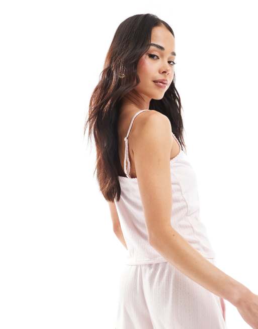 Hollister nightwear cami top co-ord in pink, 2 of 4