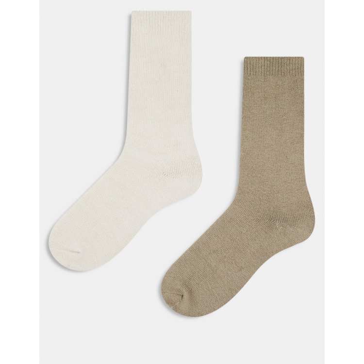 Hollister novelty americana 2 pack socks in grey and brown ASOS