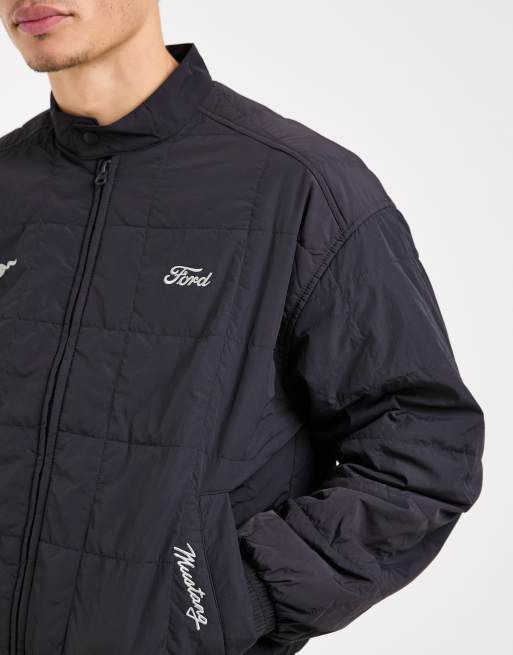 Hollister - Nylon bomberjack met Ford-logo in zwart, 5 van 5