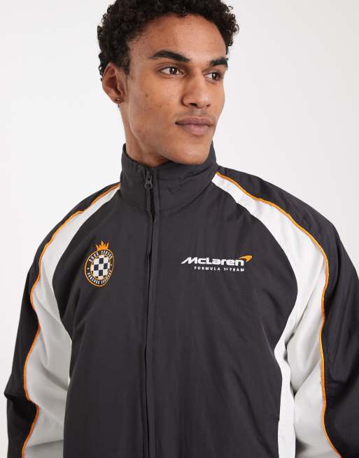Hollister nylon McLaren racing jacket in black colour block, 3 of 5