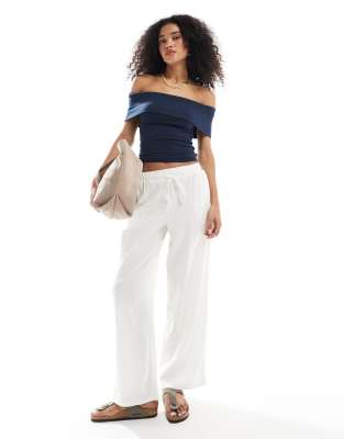 hollister off the shoulder short sleeve top in sky blue