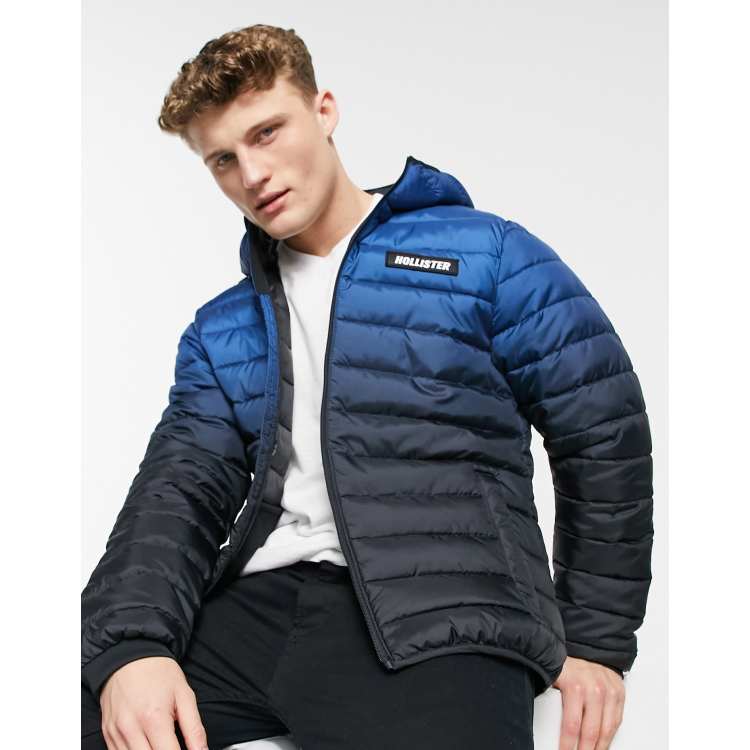 Cobalt blue puffer jacket hollister toasty warm for