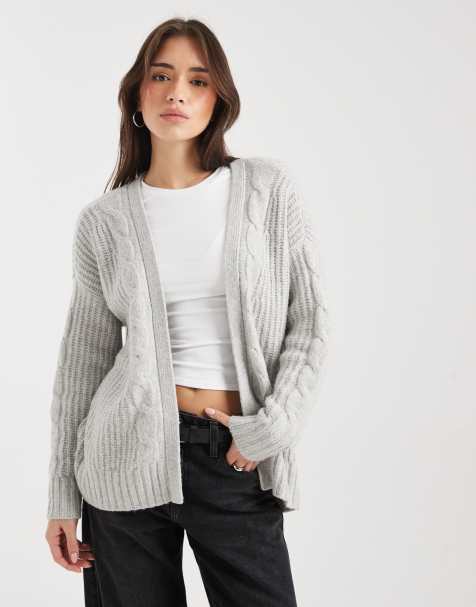 Hollister open cardigan in gray - view 1