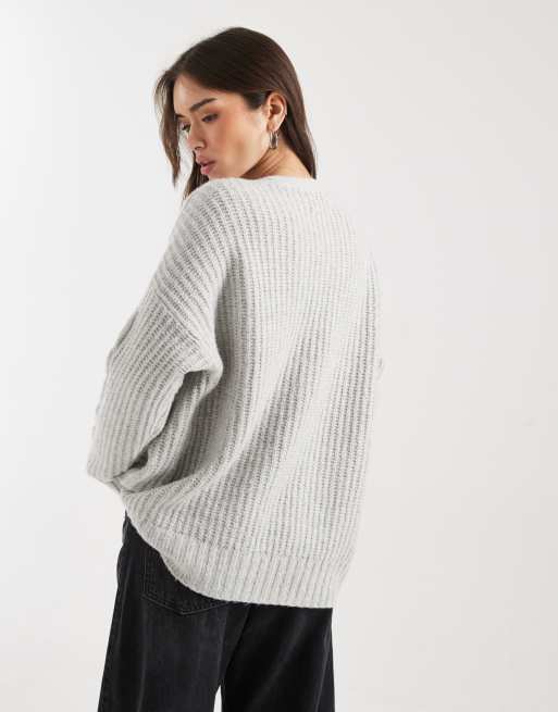 Hollister open cardigan in gray | ASOS