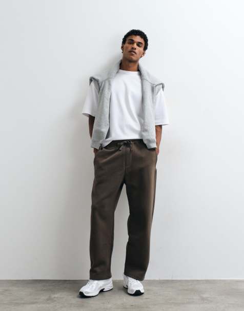 Hollister open cuff sweatpants in brown - view 1
