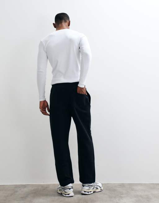 Hollister open cuff trackies in black, 3 of 5