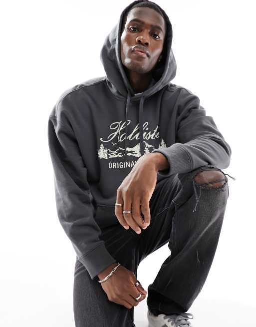 Hollister top hoodie schwarz