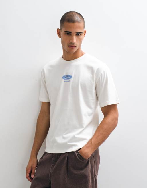 Hollister oversized auto graphic t-shirt in cream, 5 of 5