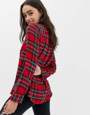 hollister checked shirt womens