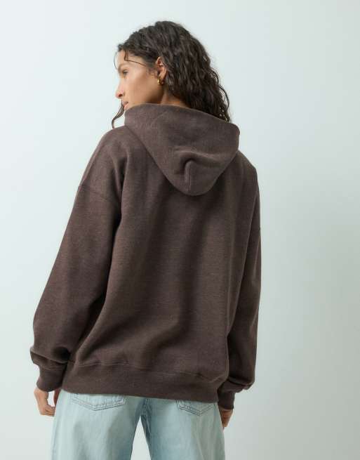 Hollister oversized hoodie in brown, 4 of 5