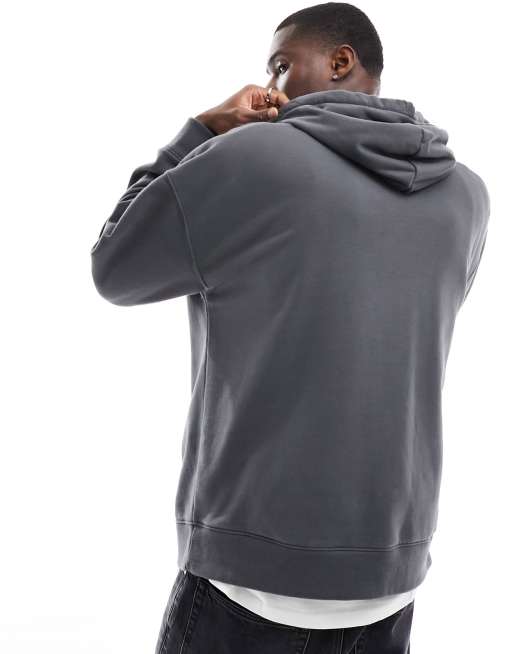 Hollister oversized hoodie with felt chest print in black