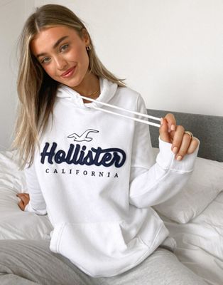 Hollister oversized hoodie with logo in 