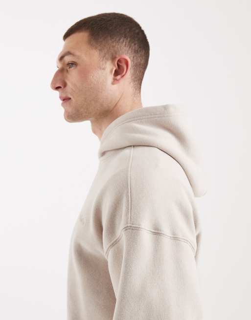Hollister oversized mini logo hoodie in beige, 4 of 5