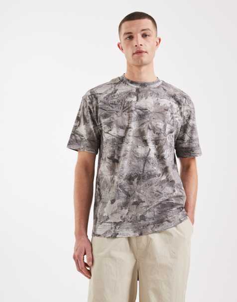 Hollister - Oversized recht T-shirt van zware stof met camouflageprint - view 1