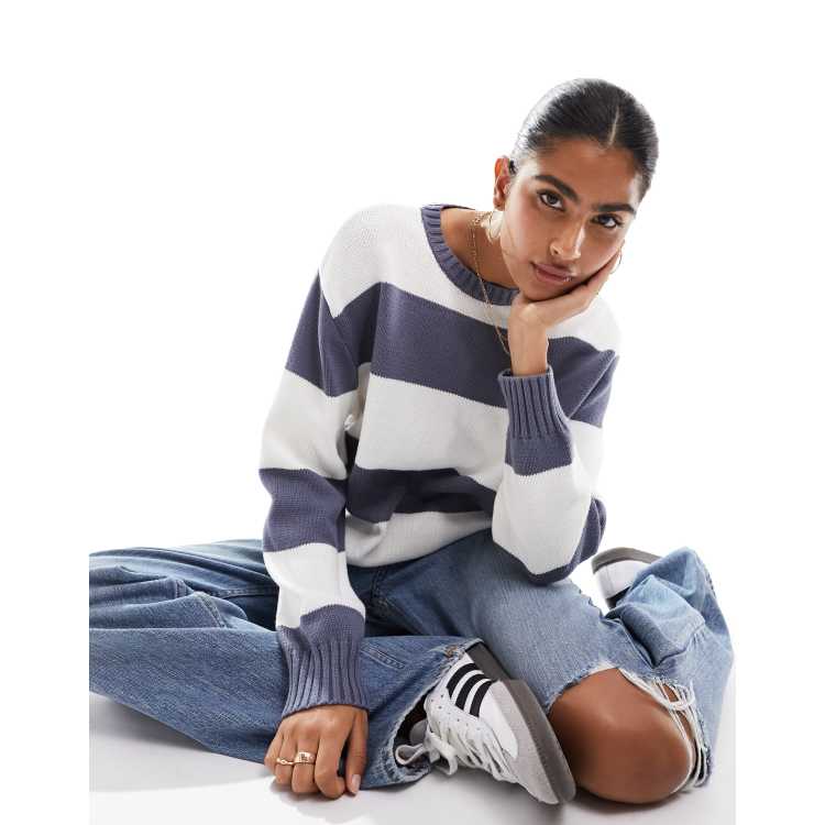 Hollister colour block stripe knit jumper, ASOS