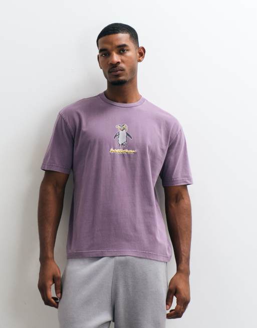 Hollister oversized y2k front graphic t-shirt in purple, 1 of 5