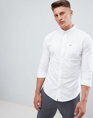 hollister white button down shirt
