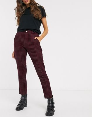 hollister check trousers