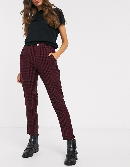 Hollister oxford trousers in check