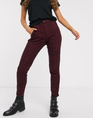 hollister tartan trousers