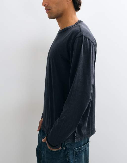 Hollister pack de 3 camisetas de manga larga en negro/marrón/crema, 4 de 10