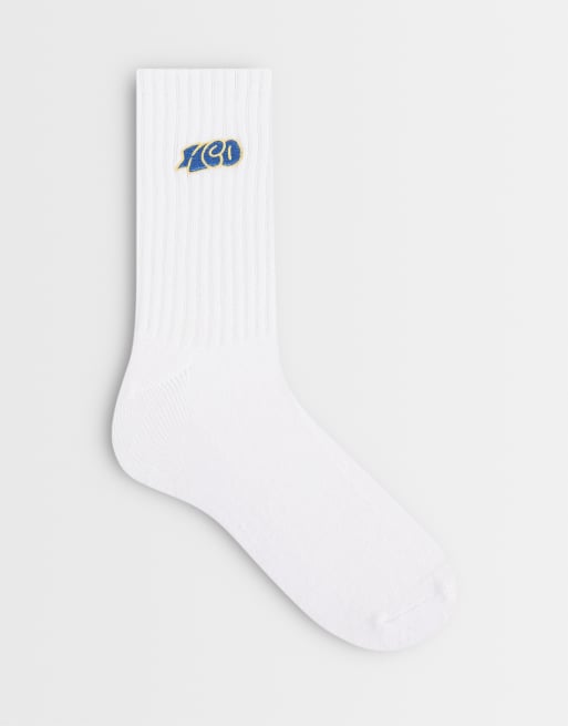 Hollister pakke med 2 ankelsokker med broderet logo i hvid