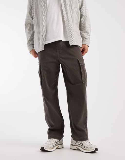 Hollister - Pantalon cargo baggy style années 2000 - Marron