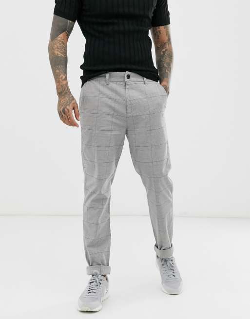 Homme Chino Pantalon Pantalon Cigarette Pantalons de Jogging Pantalon  habillé à carreaux Taille elastique Impression 3D Plaid Bureau Entreprise  Vêtement de rue à la mode 1 2 de 2023 ? US $23.99