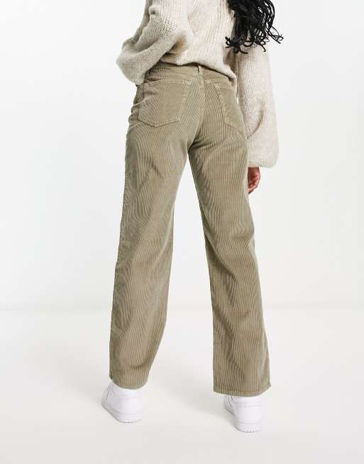Hollister - Pantalon coupe dad en velours côtelé - Vert, 2 de 4