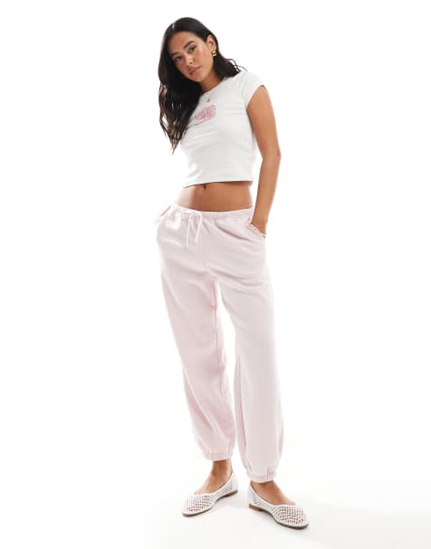 Hollister - Pantalon de jogging taille basse avec chevilles resserrées - Rose clair - view 1