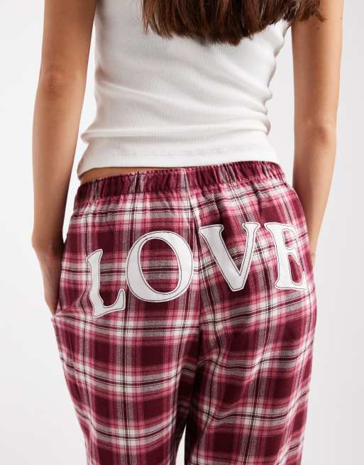 Pantalon Pyjama Femme – Imprimé Carreaux, Coton, Baggy, Avec Poches – Décontracté, Nuit, Maison – Tailles Variées
