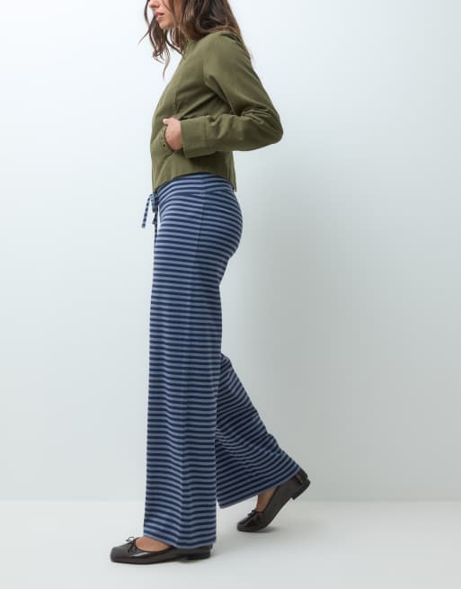 Hollister pantalon large confortable à rayures marine, 1 de 5