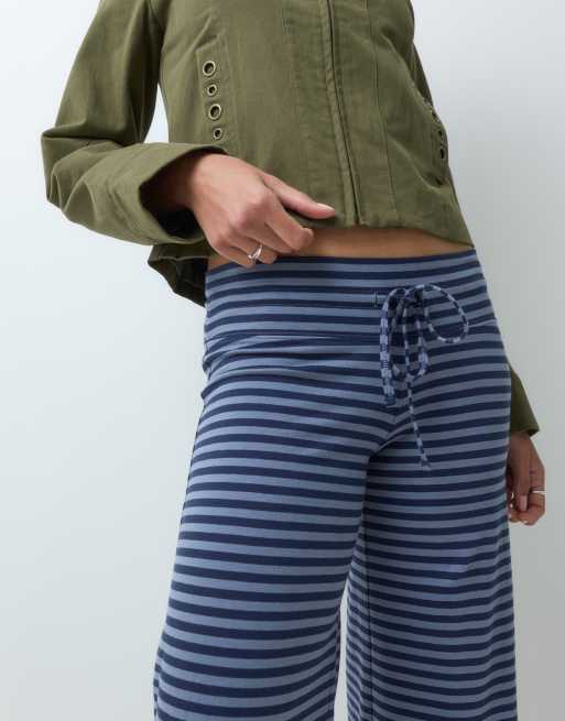Hollister pantalon large confortable à rayures marine, 4 de 5
