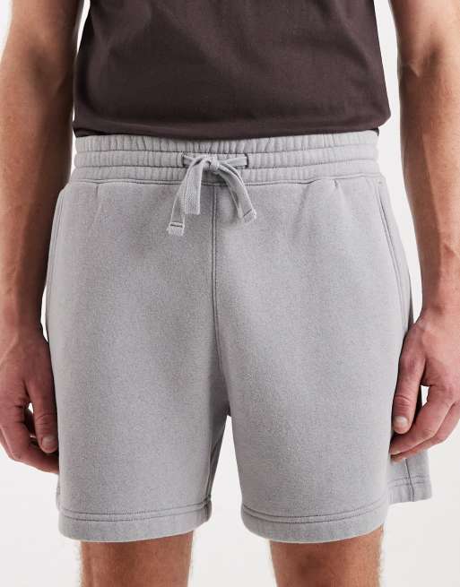 Hollister - Pantaloncini a metà coscia in pile grigio chiaro, 4 di 5