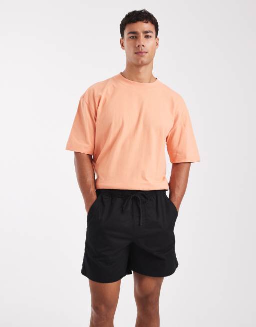 Hollister - Pantaloncini ampi in twill neri
