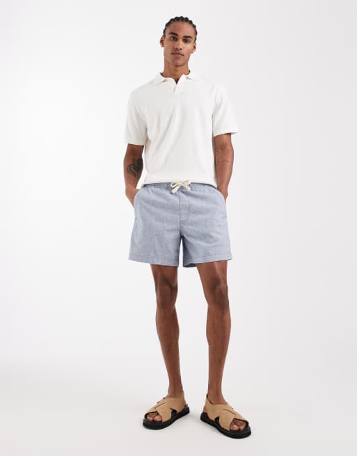 Hollister - Pantaloncini neri in misto lino e cotone, 2 di 5