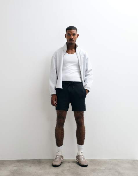 Hollister - Pantalones cortos negros a media pierna de punto - view 1