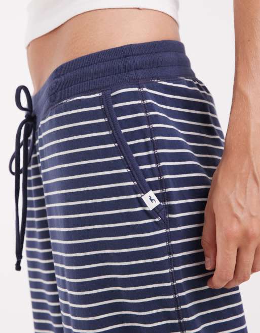 Hollister - pantalones de pernera ancha con raya azul marino, 2 de 5