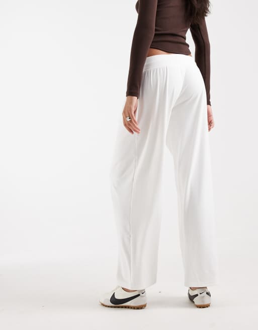 Hollister - pantalones de pernera ancha en crema, 2 de 5