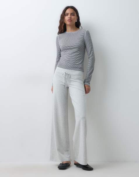 Hollister pantalones de pernera ancha en gris claro - view 1