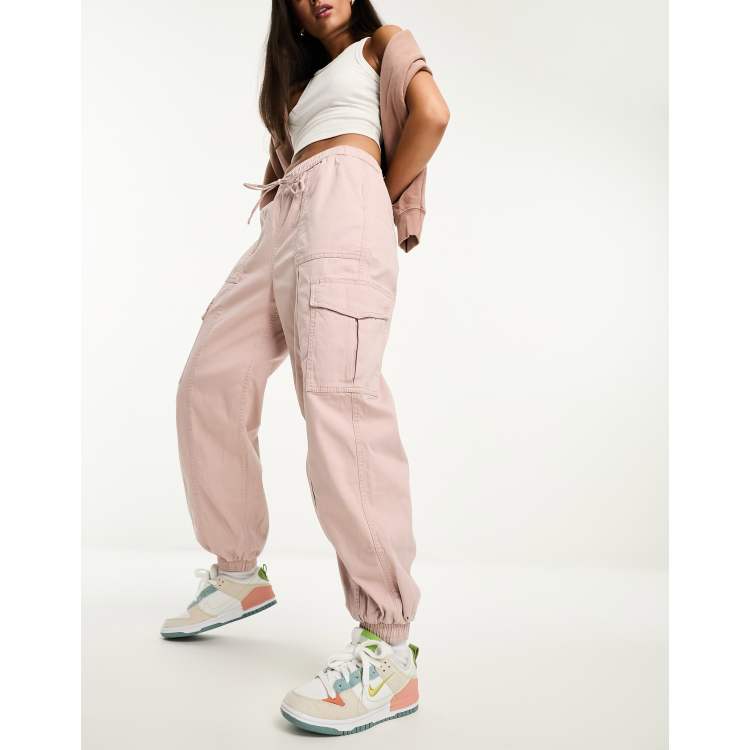 Hollister Pantaloni cargo extra laghi rosa ASOS