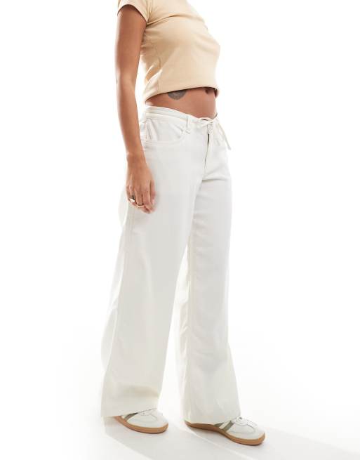 Hollister - Pantaloni larghi beige con coulisse, 2 di 5