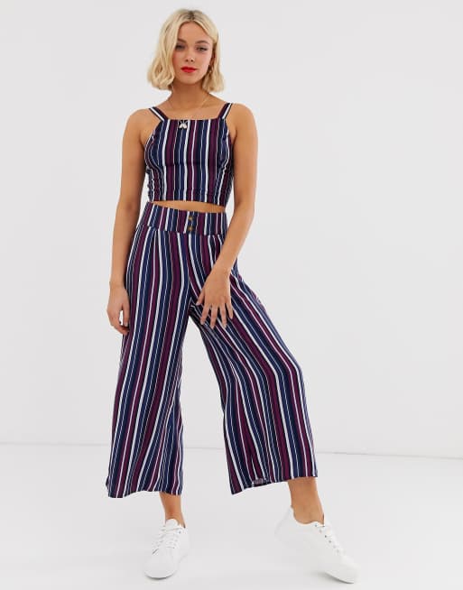 Hollister pants in stripe two piece ASOS